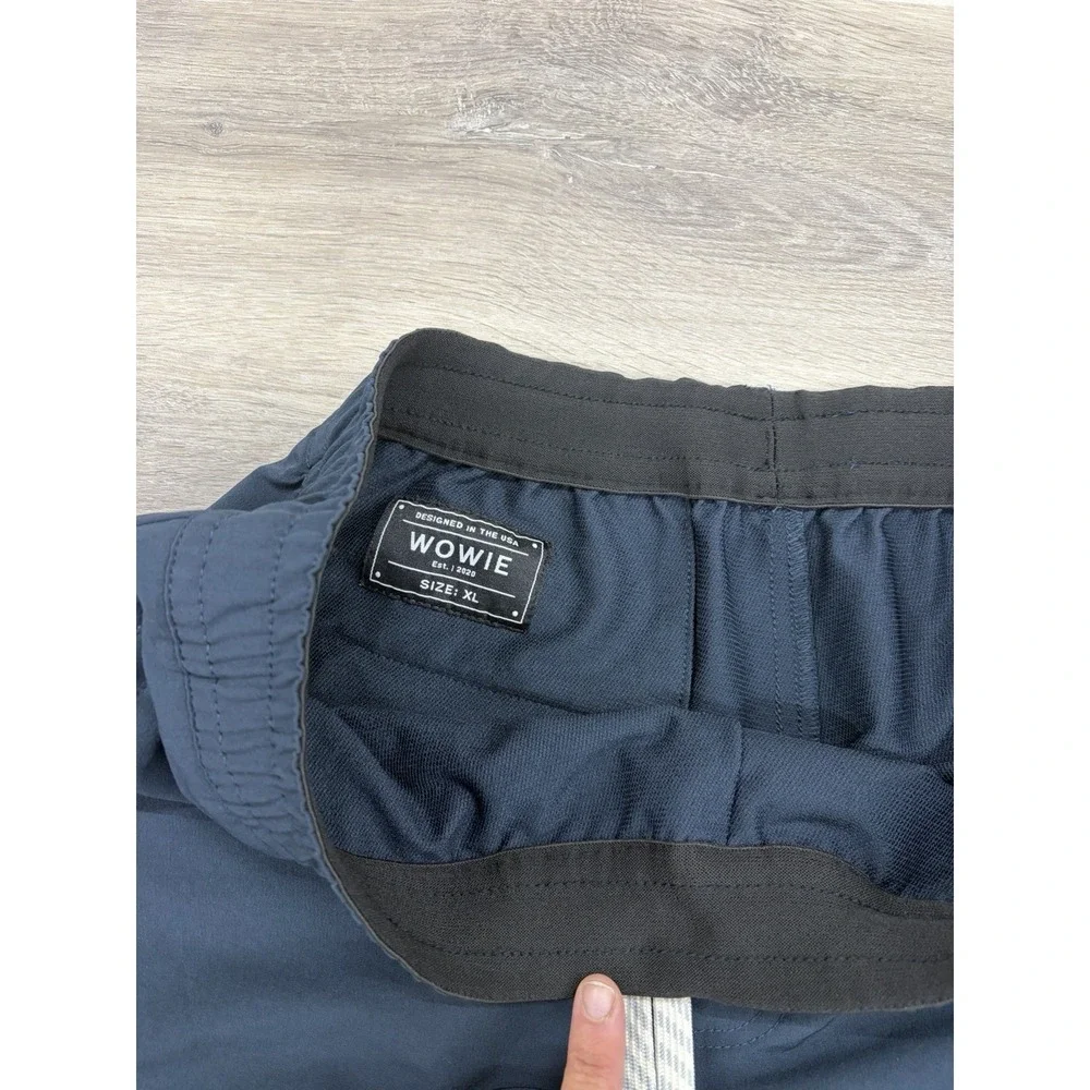 WOWIE Hoth Jogger Mens XL Navy Blue Stretch Zip Pocket Athletic Performance